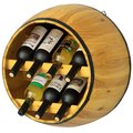 Vintiquewise Wooden Hanging Wine Barrel Wine Rack QI003949